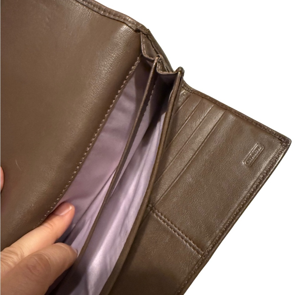 Coach Brown Leather Continental Wallet - Picture 6 of 8